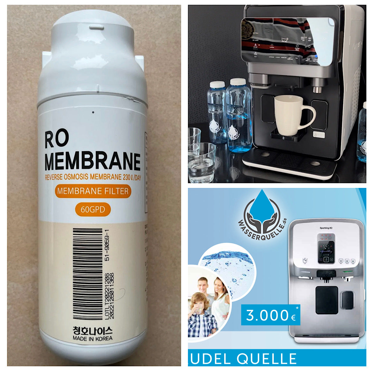 ATCR RO-Membran 60 GPD für Espre Caffe & Sprudel Quelle / Sparkling RO usw