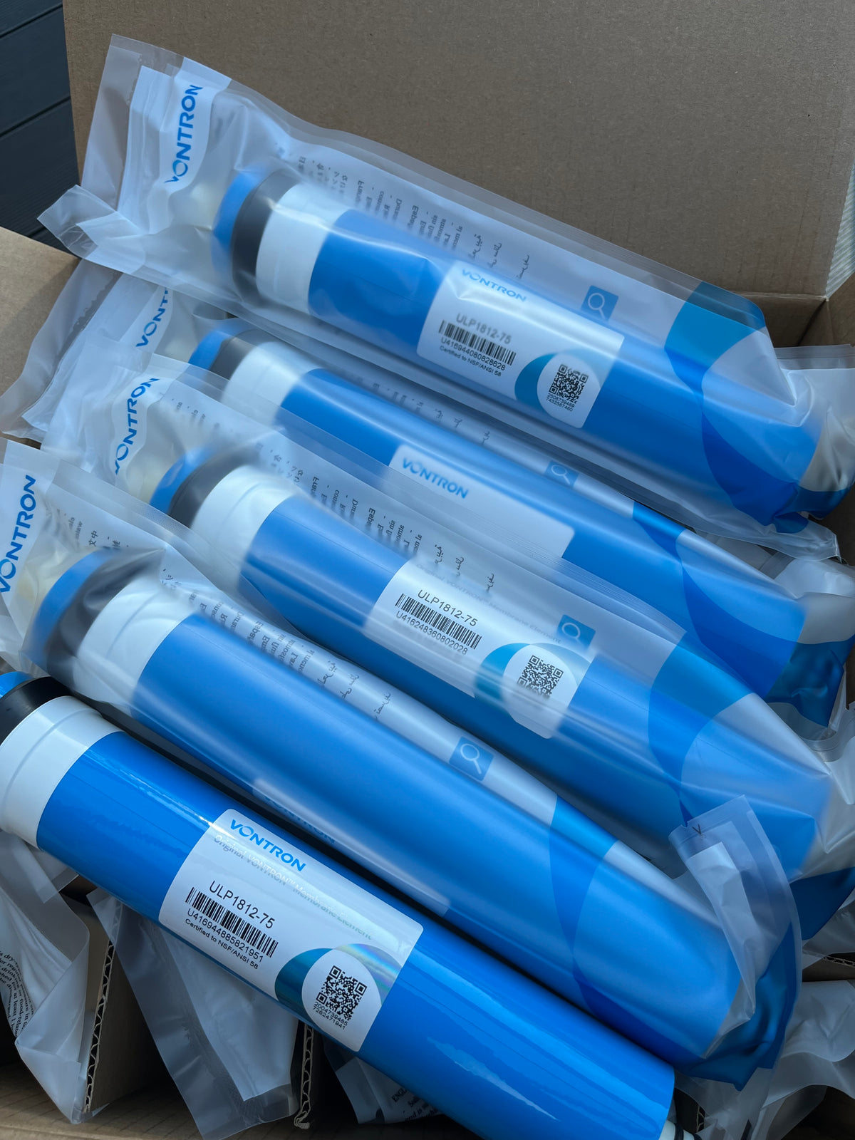 5 x Vontron Membrane 75 GPD für 100 Euro für alle RO-5 Filtersysteme wie RO-5, ALK 550, ROWA, Aqua Deluxe, Aqua Living, Aqua Save u.s.w mit 50% Rabatt