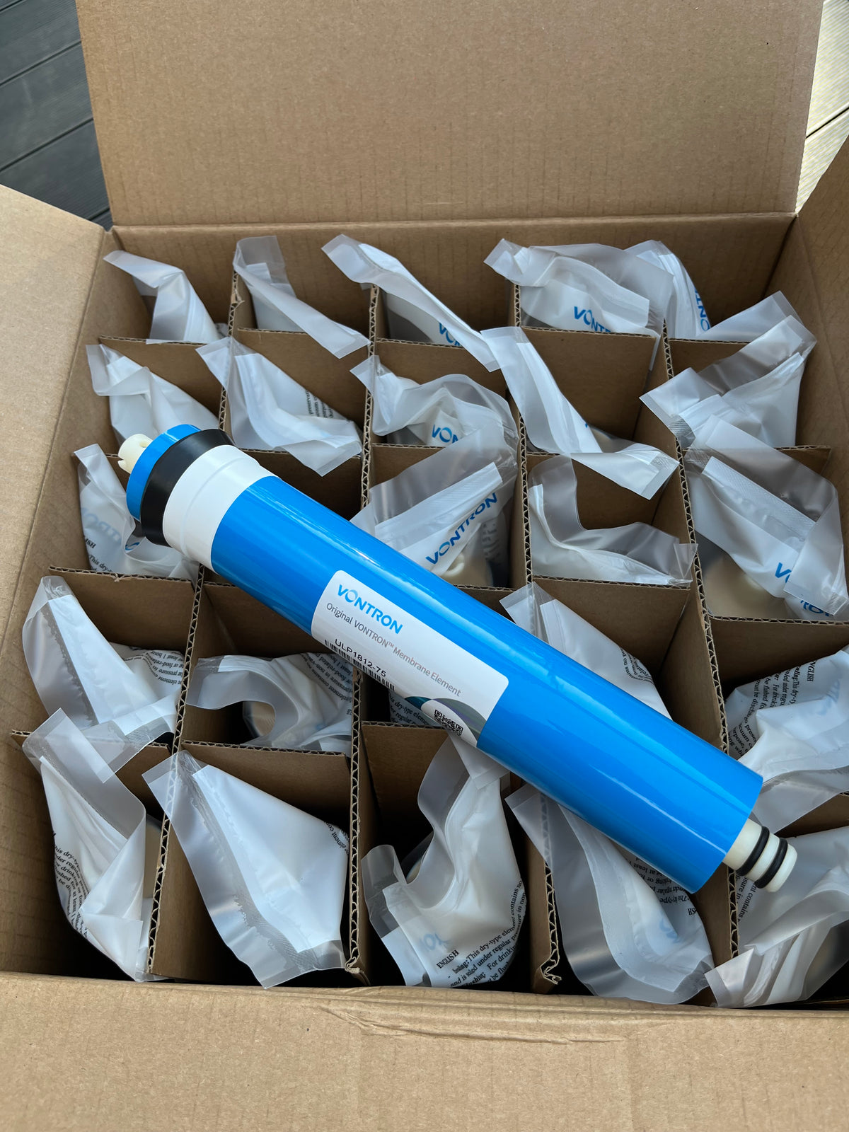 25 x Vontron Membrane 75 GPD für 100 Euro für alle RO-5 Filtersysteme wie RO-5, ALK 550, ROWA, Aqua Deluxe, Aqua Living, Aqua Save u.s.w mit 50% Rabatt