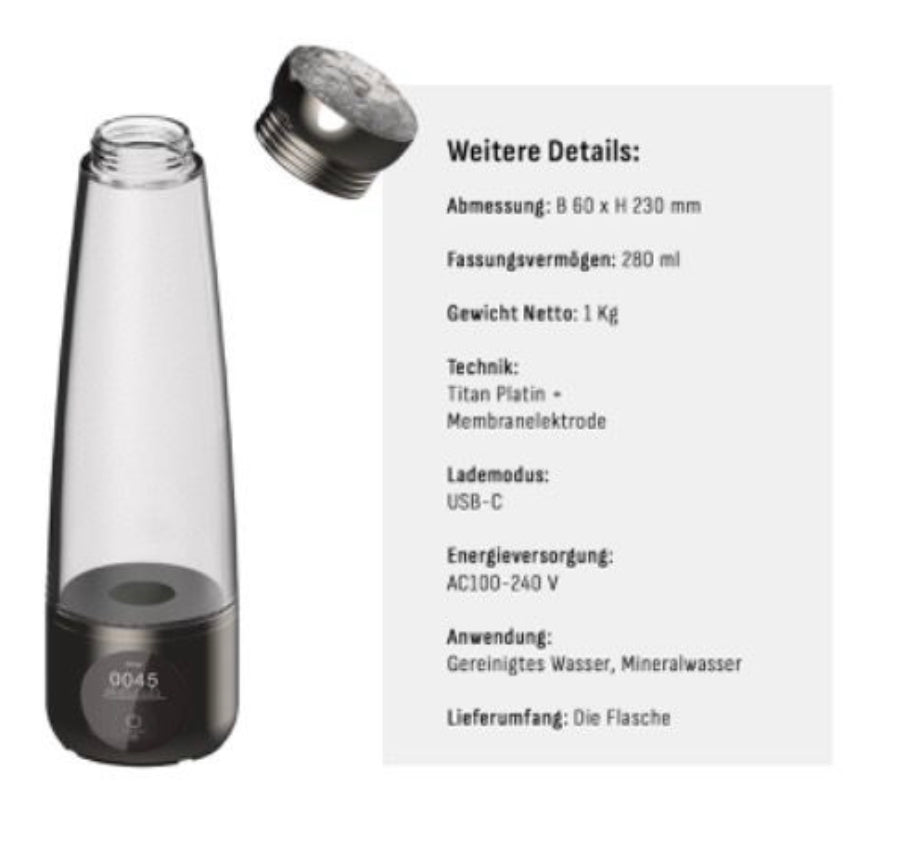 Hydrogen Wasserflasche 💧 Hydrogen Water Bottle | Hydrogenflasche Aqua Get| Генератор водородной воды💧