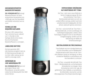 Hydrogen Wasserflasche 💧 Hydrogen Water Bottle | Hydrogenflasche Aqua Get + PPM Tester gratis 🤝