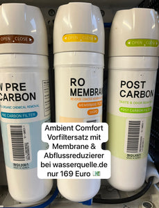 T Filtersatz & T RO-Membran 50 GPD &im Set mit 35% Sonderrabatt 🤝  mit T Filtersatz | Vor & Nachfilter | Pre Carbon, Post Carbon für Ambient Comfort ( CHP-3930D), WHI Caffee Ambient (cCHP-3931Dc) und Omni (CHP-4030D)