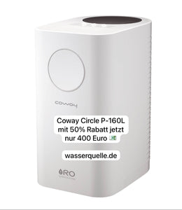 Coway Circle P-160L Wasserquelle💧 mit 50% Rabatt + 3 Wege Wasserhahn Premium im Wert von 240 Euro gratis dazu 🤝
