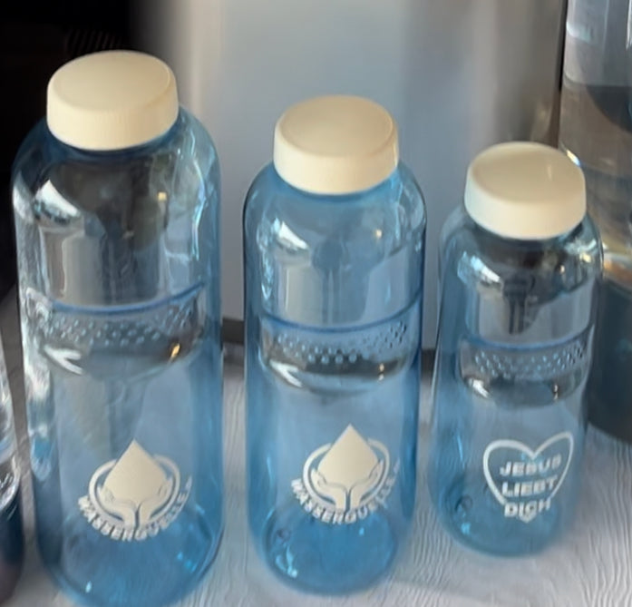 Tritan - Trinkflaschen Set ohne Weichmacher 💪 (BPA frei) mit weißem Deckel