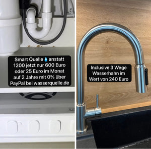 Sommerschlussverkauf auf die Smart Quelle💧 W - Vision Pro mit 50% Rabatt ( bis zum 31.08.2025 ) plus ausziehbarer 3 Wege Wasserhahn Premium gratis dazu 🤝