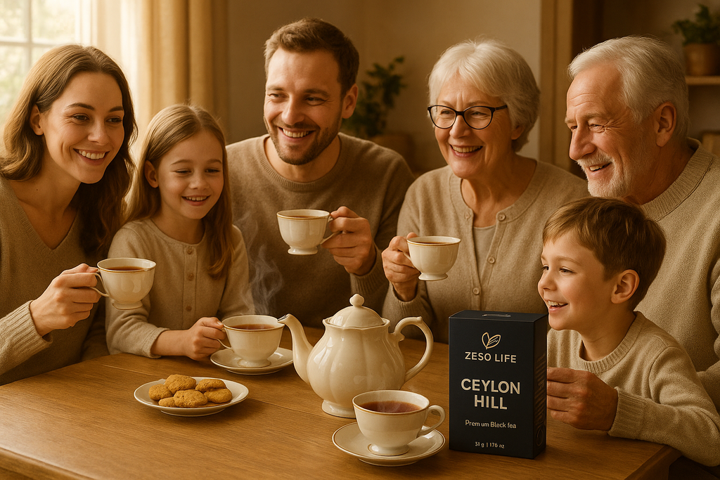Ceylon Hill Schwarztee von Zeso Life Familie trinken Tee 