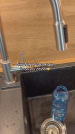 Laden und Abspielen von Videos im Galerie-Viewer, Ausziehbarer Drei Wege Wasserhahn Premium mit Brause | Silber gebürstet &amp; ausziehbar mit 50% Rabatt 🤝
