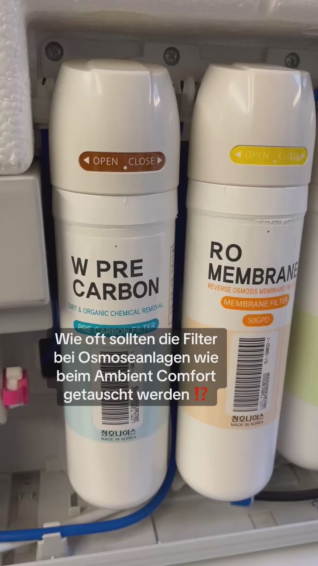 T Filtersatz & T RO-Membran 50 GPD &im Set mit 35% Sonderrabatt 🤝  mit T Filtersatz | Vor & Nachfilter | Pre Carbon, Post Carbon für Ambient Comfort ( CHP-3930D), WHI Caffee Ambient (cCHP-3931Dc) und Omni (CHP-4030D)