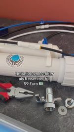 Laden und Abspielen von Videos im Galerie-Viewer, Umkehrosmosefilter als Reisefilter mit Vontron Membrane 75 GPD plus Zubehör
