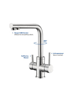 3 Wege Wasserhahn Slim Line