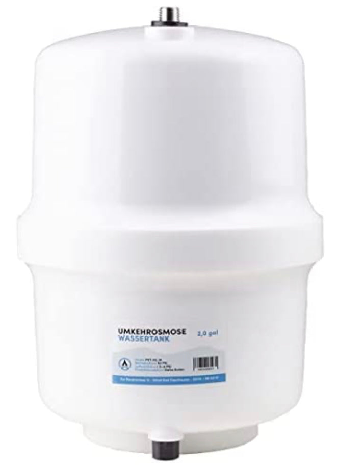 2 G Wassertank mit NSF Sertifikat | Osmosetank | Tank Vorratsbehälter für Umkehrosmose 2 Galonen | Aqua Deluxe 2 G Wassertank